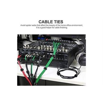 Kateluo attache cable, noir réglable réutilisable serre cable auto