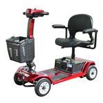 Fauteuil roulant électrique - Rouge, Moteur 250W, Stable, Adapté aux personnes âgées/handicapés/personnes à mobilité réduite