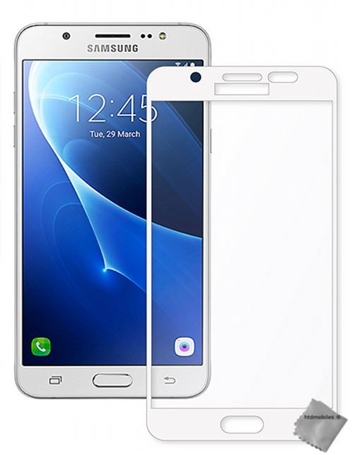 Film de protection verre trempe incurve integral pour Samsung Galaxy J7 (2017) BLANC