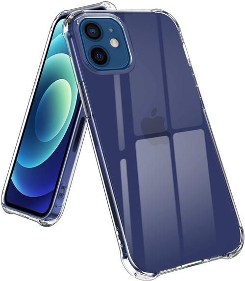 Coque pour Apple iPhone 12 PRO 6,1 pouces 2020 Souple Transparente flexible Bumper en Gel TPU Silicone avec bords renforcés XEPTIO