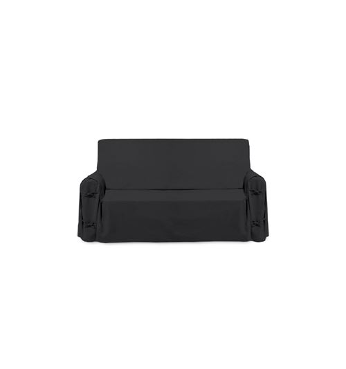 Housse de canapé en coton PANAMA anthracite