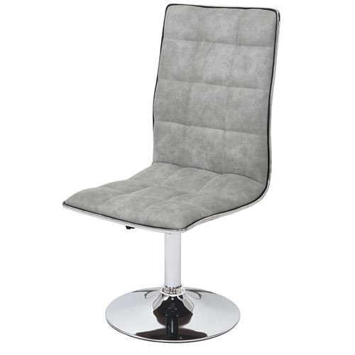 2x chaise de salle à manger MENDLER HWC-C41, fauteuil, tissu vintage gris béton