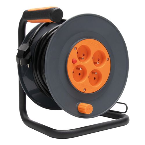 Zenitech - Enrouleur 4 Prises Déportées 2P+T 16A 25M
