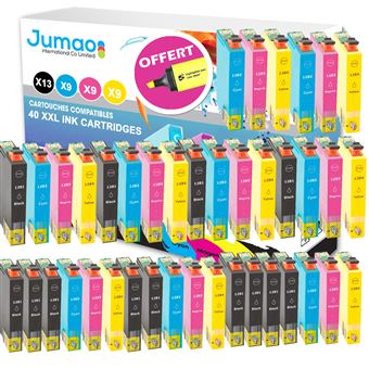 Cartouche d'encre Jumao Pack de 40 cartouches noirs (18,2 Ml) et