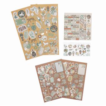 Draeger la carterie Set personnalisation Bullet Journal SAFARI Multicolore