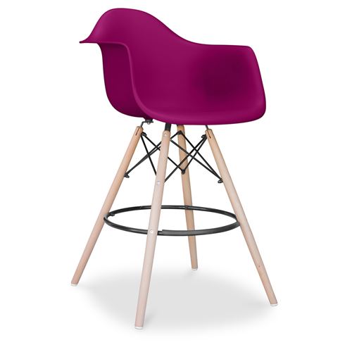Myfaktory - Tabouret de bar Coque - polypropylène matt mauve