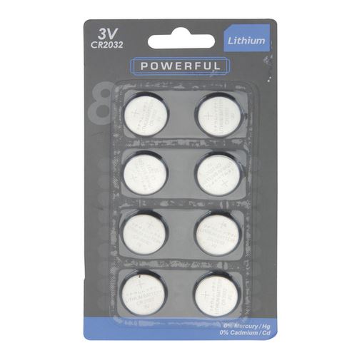 Lot de 8 piles boutons cr2032