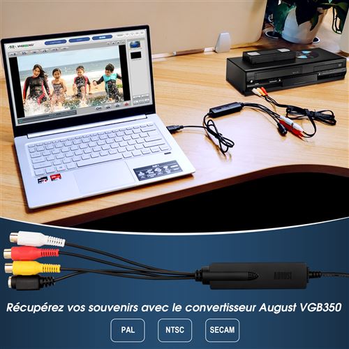 Convertisseur VHS Nedis VCON110BK Noir - Accessoire réseau - Achat