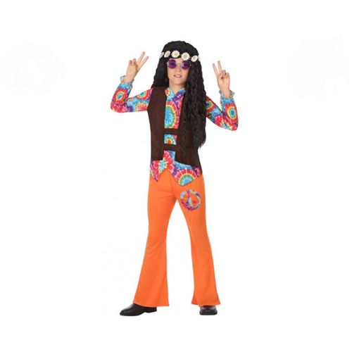 Déguisement pour Enfants Hippie Orange (2 Pcs) (Taille 7-9 Ans)