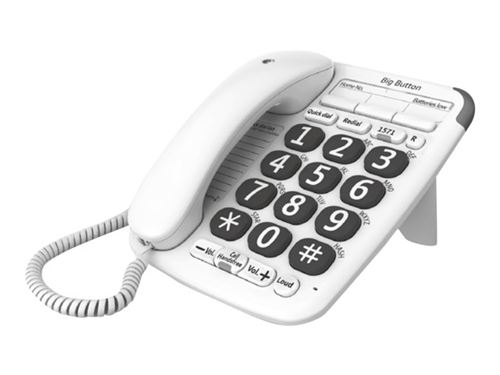 BT Big Button 200 - Téléphone filaire - blanc
