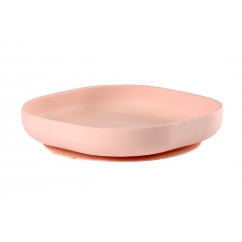 Assiette silicone ventouse light pink - beaba