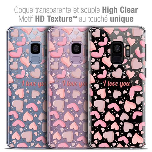 Souple Love I Love You Coque Crystal Gel Pour Samsung Galaxy S9 5.8/"