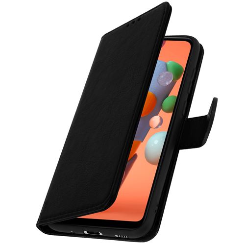 Avizar Étui pour Samsung Galaxy A11 Housse Folio Intégrale Porte-carte Fonction Support Noir