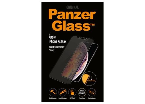 Protecteur d'Écran iPhone XS Max en Verre Trempé PanzerGlass Privacy Case Friendly