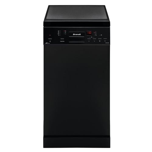 Brandt DFS1010B - Lave-vaisselle - pose libre - largeur : 44.8 cm - profondeur : 60 cm - hauteur : 84.5 cm - noir