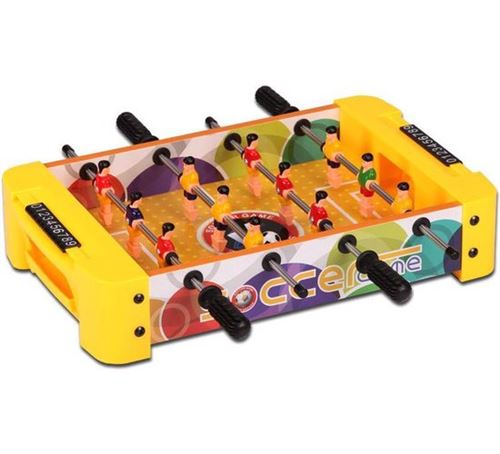 Jonotoys baby-foot 35 cm en bois jaune/vert