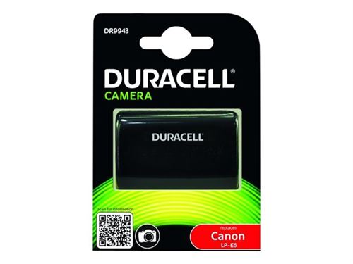 Duracell DR9943 - Batterie - Li-Ion - 1400 mAh - pour Canon LC-E6, LC-E6E, XC10, XC15; EOS 5D, 5DS, 60, 6D, 70, 7D, 80, 90, R, R5, R6, R7, Ra