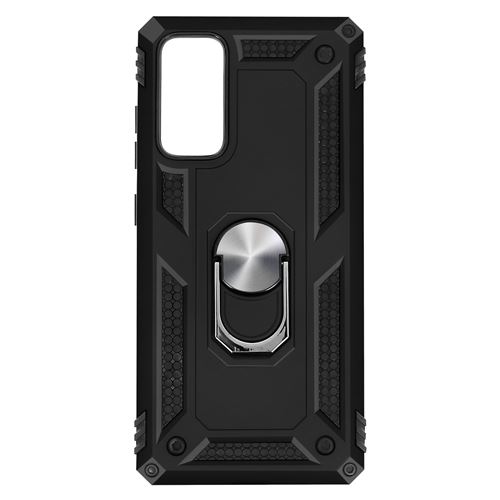Coque pour Samsung Galaxy S20 FE Antichoc Bi-matière Bague Support Vidéo noir