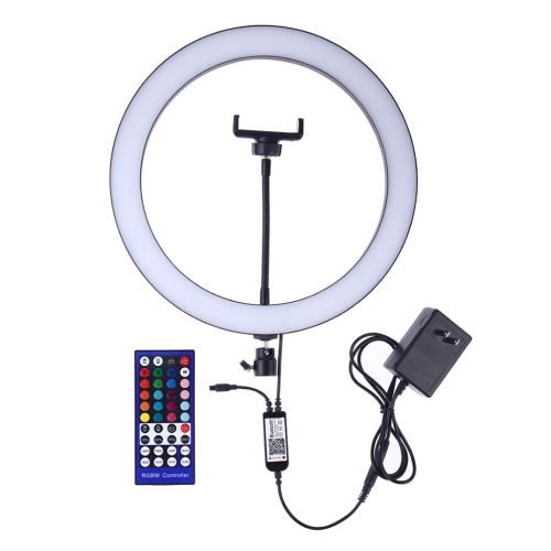 Light Ring 9 Pouces avec Téléphone Support Berceau Tête 8 Light Modes Rgb Led Vidéo(N'inclut pas le trépied)