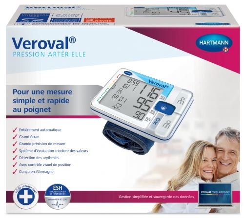 Hartmann Veroval Tensiomètre Connectable Poignet - Tensiomètre poignet