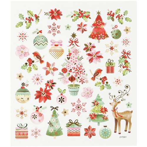 Stickers Noël Creotime - Noël Romantique - 43 pcs