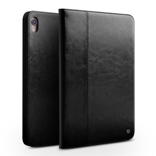 Etui en cuir véritable avec support et dragonne noir pour votre Apple iPad Pro 11 pouces (2018)