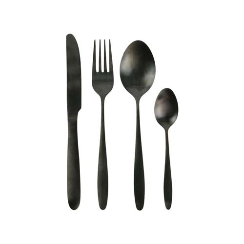 Saveur Et Degustation - Ménagère inox 16 pièces Table chic Effet noir