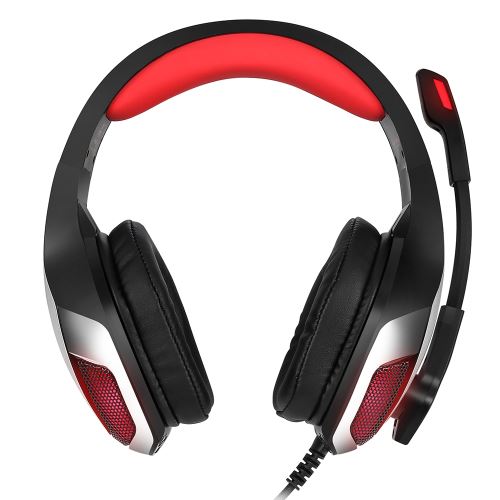 CASQUE Hunterspider V - 4 3.5mm Headset Bass Gaming Headphones avec Mic LED pour téléphone portable PC Xbox PC