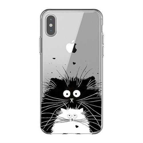 Coque Iphone Xr Chat Coeur Love Noir Blanc Moustache Transparent Accessoire Pda Et Smartphone Achat Prix Fnac