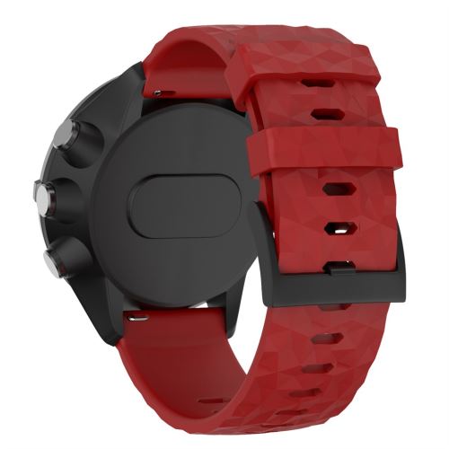 Bracelet de montre Compatible avec Suunto 9/9 Baro Copper, Gel de silice - Rouge