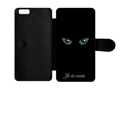 Etui À Rabat Apple Iphone 6s Plus Je Te Vois Yeux De Chat