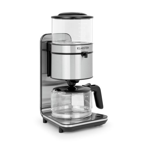 Klarstein Soulmate Machine à café 1800W pour 10 tasses , cafetière à filte design verre & inox , réservoir 1,25l