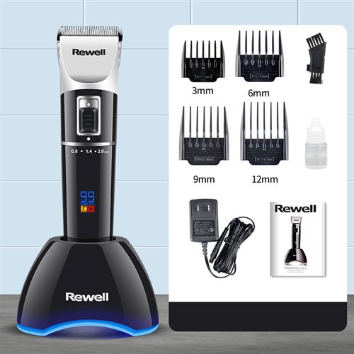 Tondeuse à cheveux Ansirao à 4 limite peignse ,USB rechargeable ,2500mA ,180*45mm- Gris