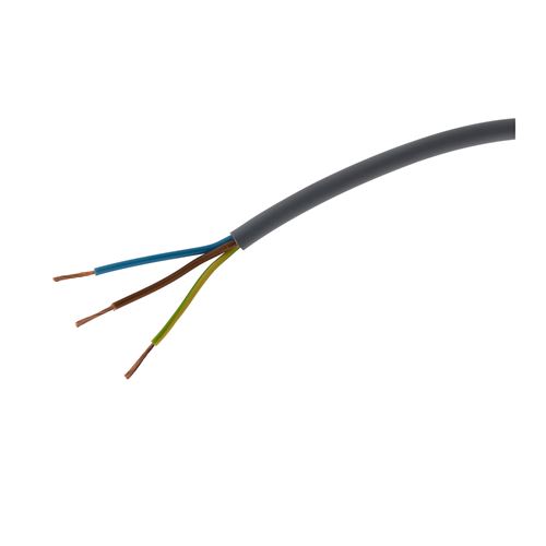 Zenitech Gris - Câble Électrique H05vv-F 3G1,5Mm² - 25M