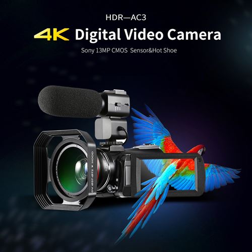103€62 sur DV Caméra vidéo numérique 3.0'' HDR-AE8 4X HD écran