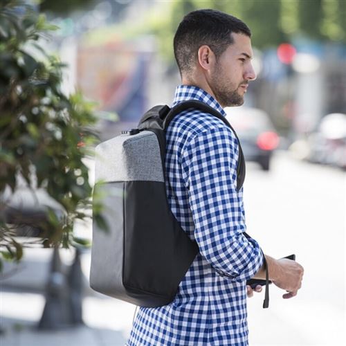 Sac à Dos Anti-vol avec USB et Compartiment pour Tablette et OrdinateurPortable 145949 - Gris