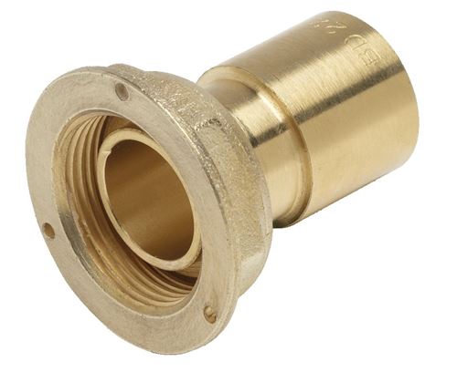 Raccord à joint plat compteur - Raccord droit - Ecrou 6/20 Cu 28 avec joint
