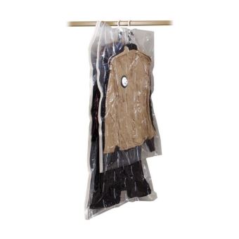 compactor lot de 2 housses a suspendre espace plus tailles l et m transparent - 1