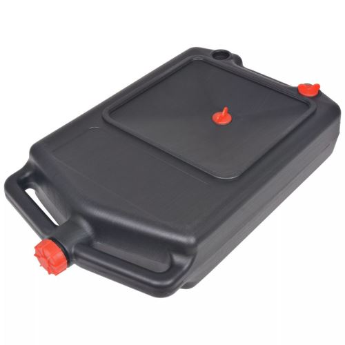 Plastique Récipient Portable à Huile Usée 10 L 58 x 33 x 14 cm Noir
