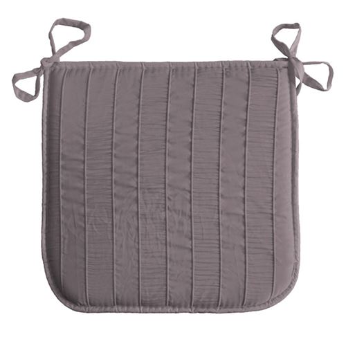 Galette 40 x 40 x 3.5 cm jacquard rayures crash lineo Taupe