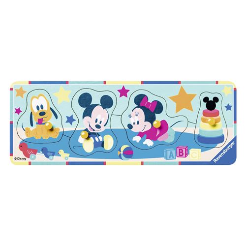 Puzzle en bois Ravensburger - Personnages Disney, 4 pièces