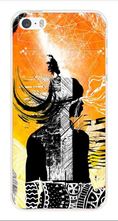 Coque en silicone imprimée compatible iPhone 5 iPhone 5S Tribe