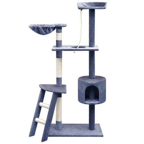 Comparer les prix de vidaXL Arbre à chat avec griffoirs en sisal 150 cm Bleu foncé
