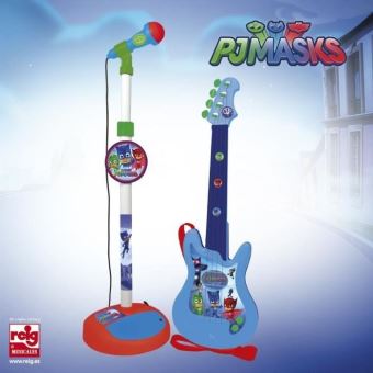 Pjmasks guitare avec microphone - 4 cordes reig - 1
