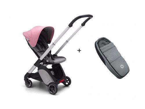 Bugaboo - Poussette naissance Ant + nid d'ange - alu gris chiné