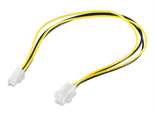 goobay - Rallonge de câble d'alimentation - alimentation P4 (F) pour alimentation P4 (M) - 37 cm