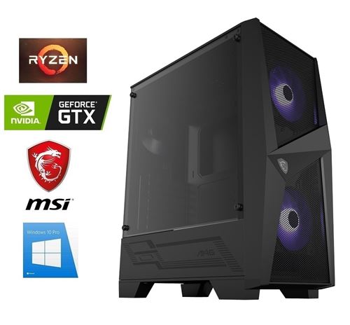 PC Gamer Ryzen 7 + Watercooling - GeFore GTX 1660 6GO SUPER - 16GO RAM - SSD 500GO + HDD 2000GO - MSI Mag Forge 100M - Windows 10