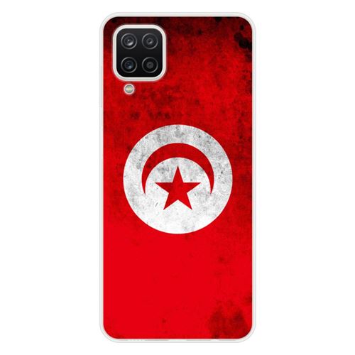 Coque en silicone imprimée compatible Samsung Galaxy M22 Galaxy M32 Drapeau Tunisie