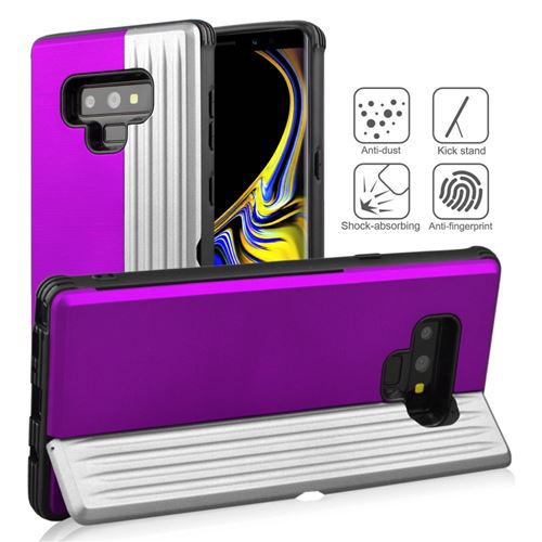 Coque en TPU hybride double couche violet/argent pour votre Samsung Galaxy Note9 N960
