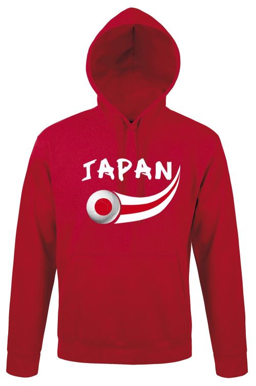 Supportershop Japon Sweatshirt à Capuche Adulte, Rouge, FR : XL (Taille Fabricant : XL)